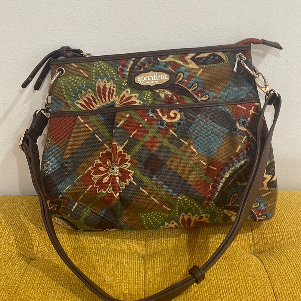 Spartina 449 Daufuskie Island Natural Linen and geninue leather. Used once!!🍀🍀